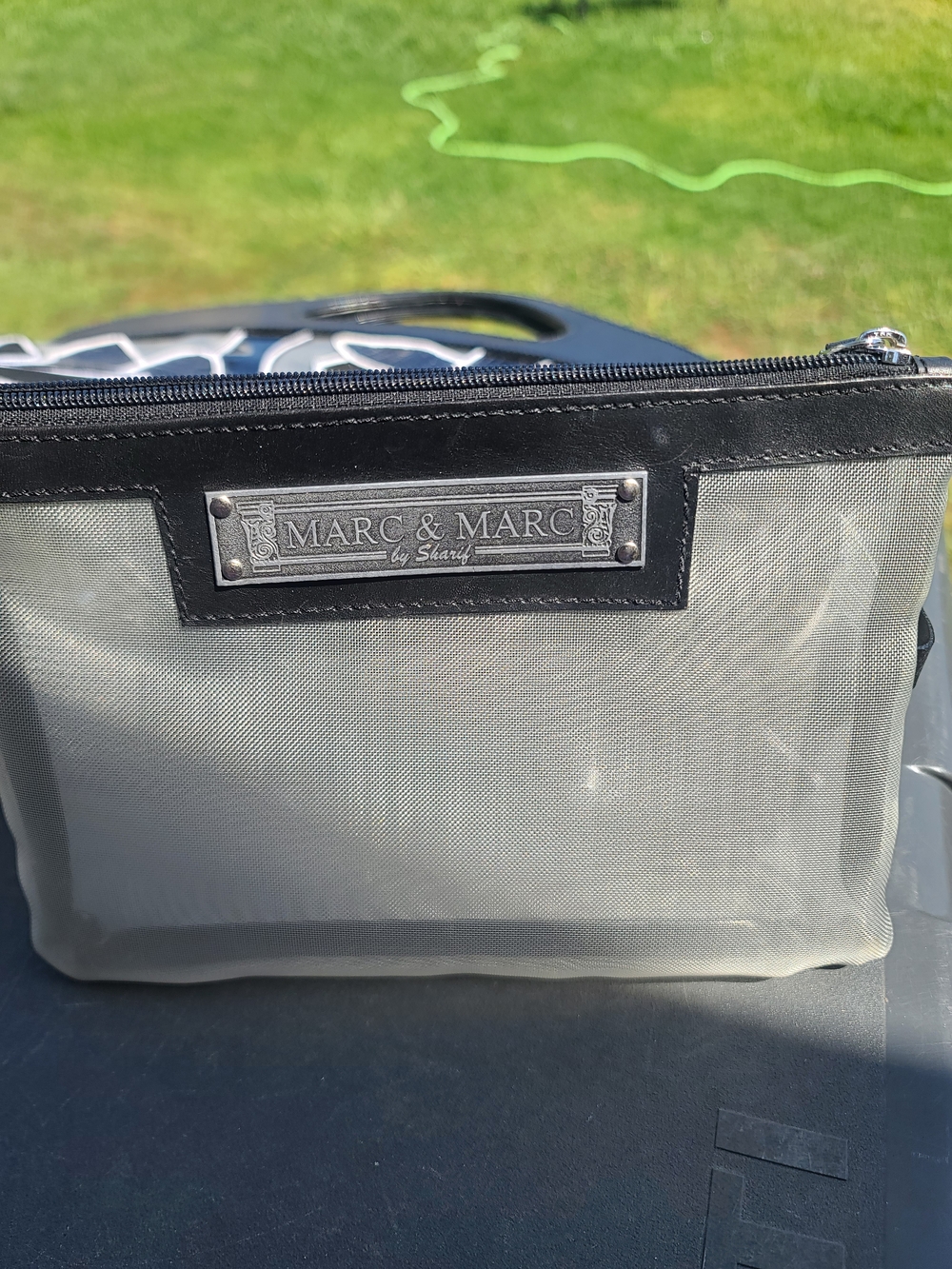 Black Floral Mesh Purse